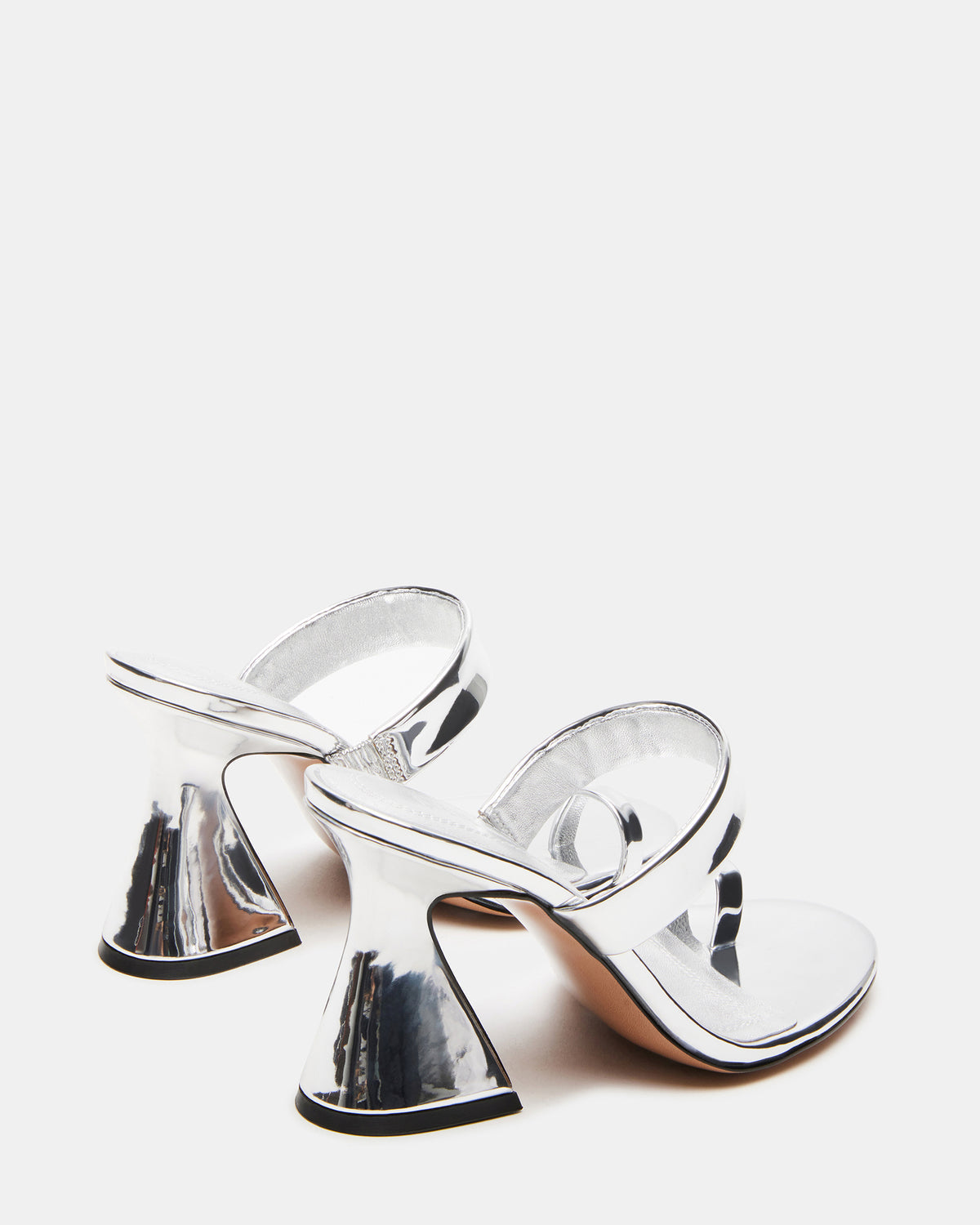Steve Madden RENIE Silver Women's Open Toe Mule Heel