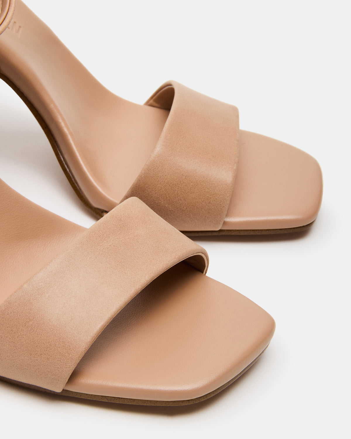 Steve Madden MESSA Natural Leather Women's Square-Toe Block Heel