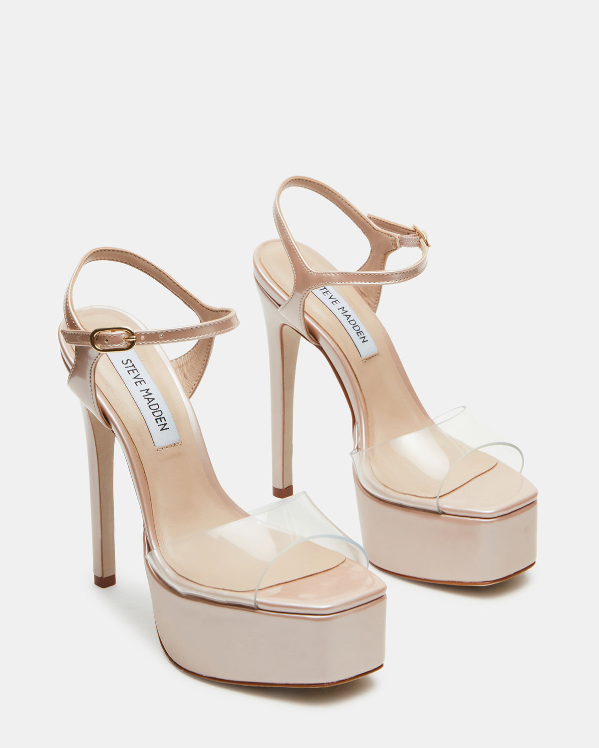 Steve Madden COLOGNE Clear Platform Stiletto Women's Heel