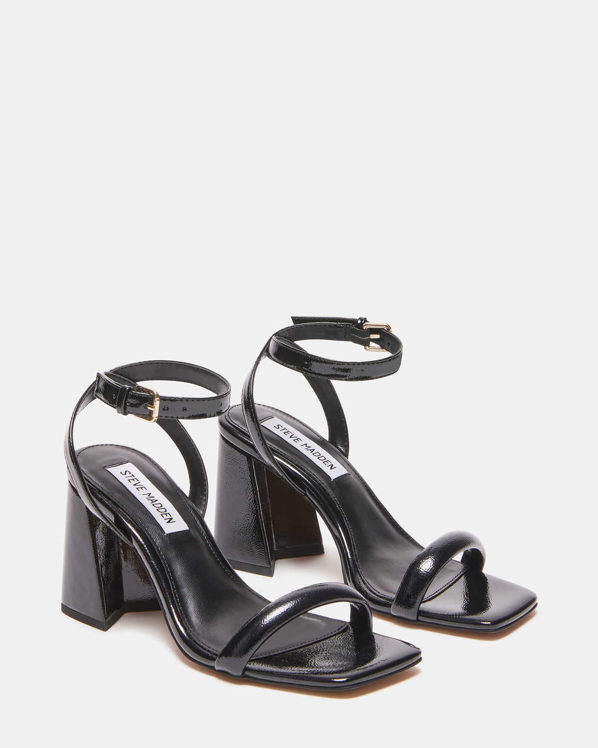 Steve Madden GRETIN Black Square Toe Heels | Women's Heels