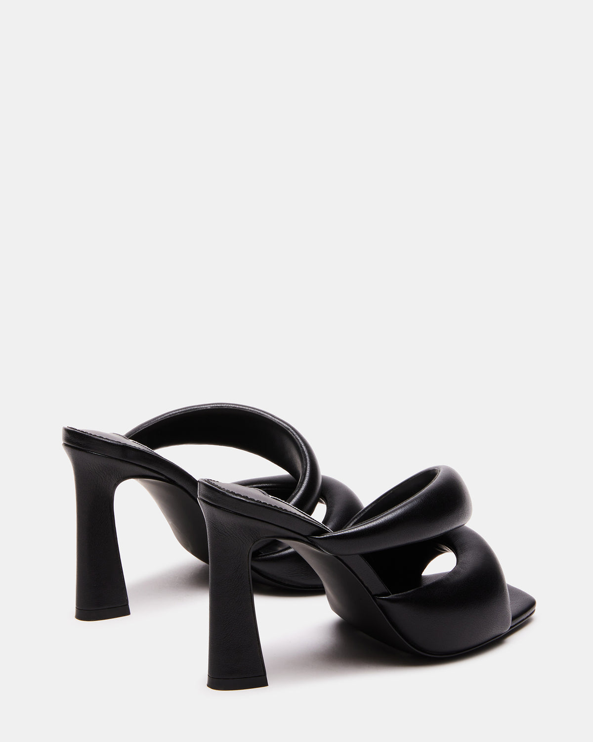 Steve Madden KLOSS Black Tubular Square Toe Mule | Women's Heels