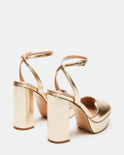 Steve Madden LOURDES Champagne Platform Heel | Women's Heels