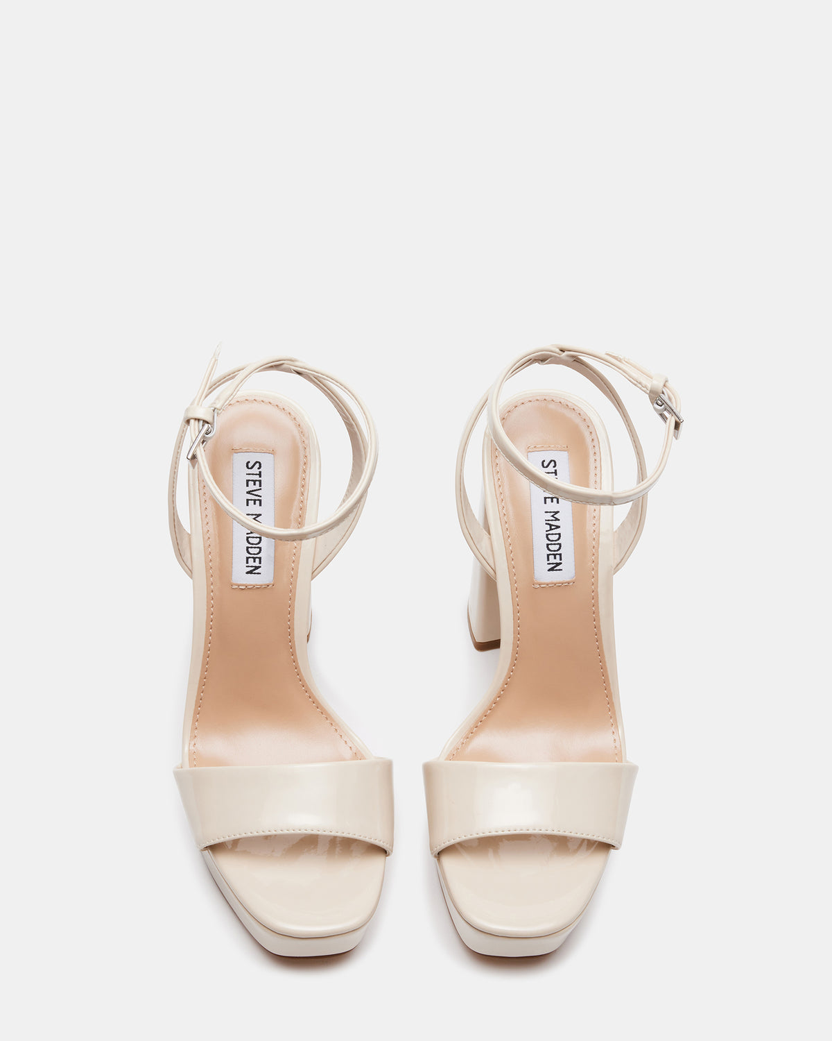 Steve Madden LESSA Bone Patent Platform Block Heel | Women's Heels