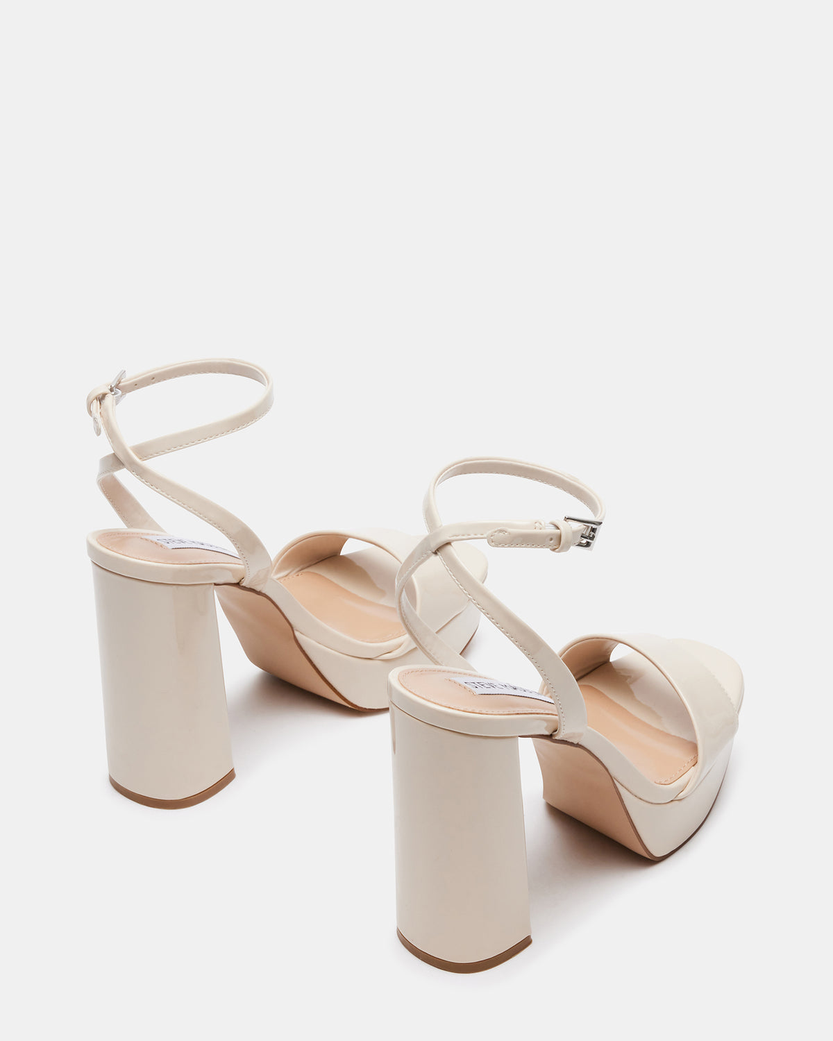 Steve Madden LESSA Bone Patent Platform Block Heel | Women's Heels