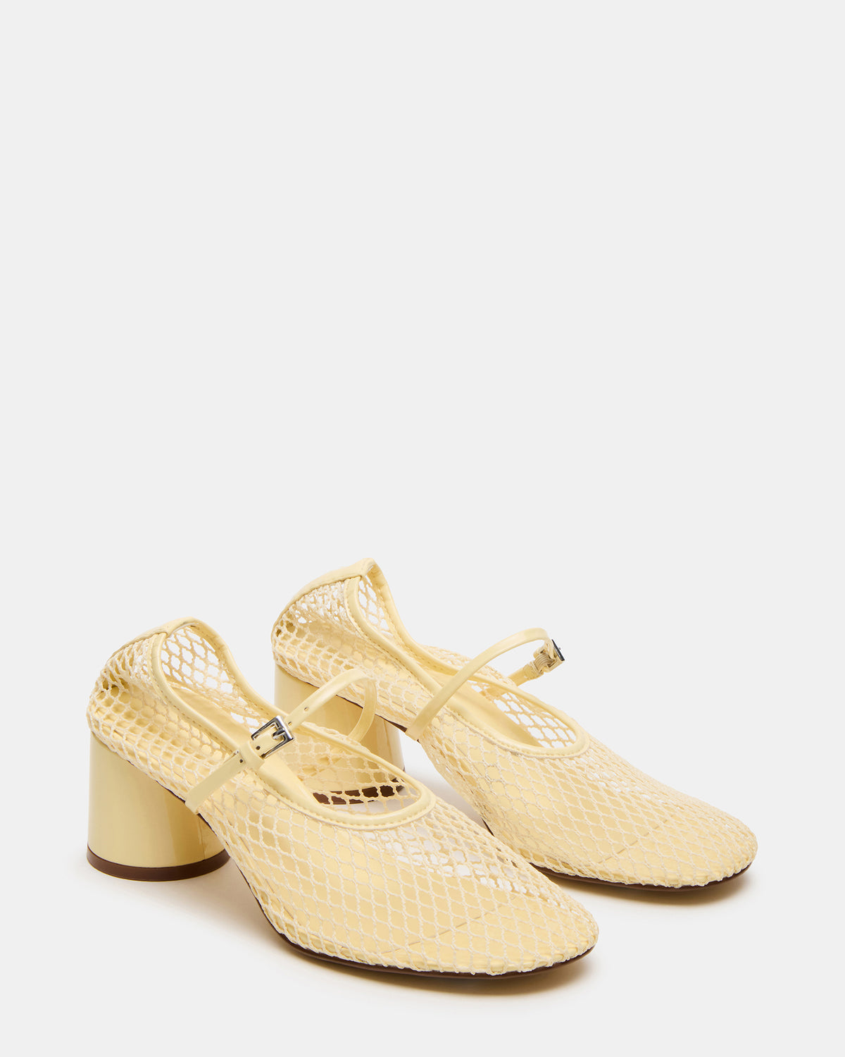 Steve Madden RAYNOR Butter Women's Mary Jane Mesh Block Heel