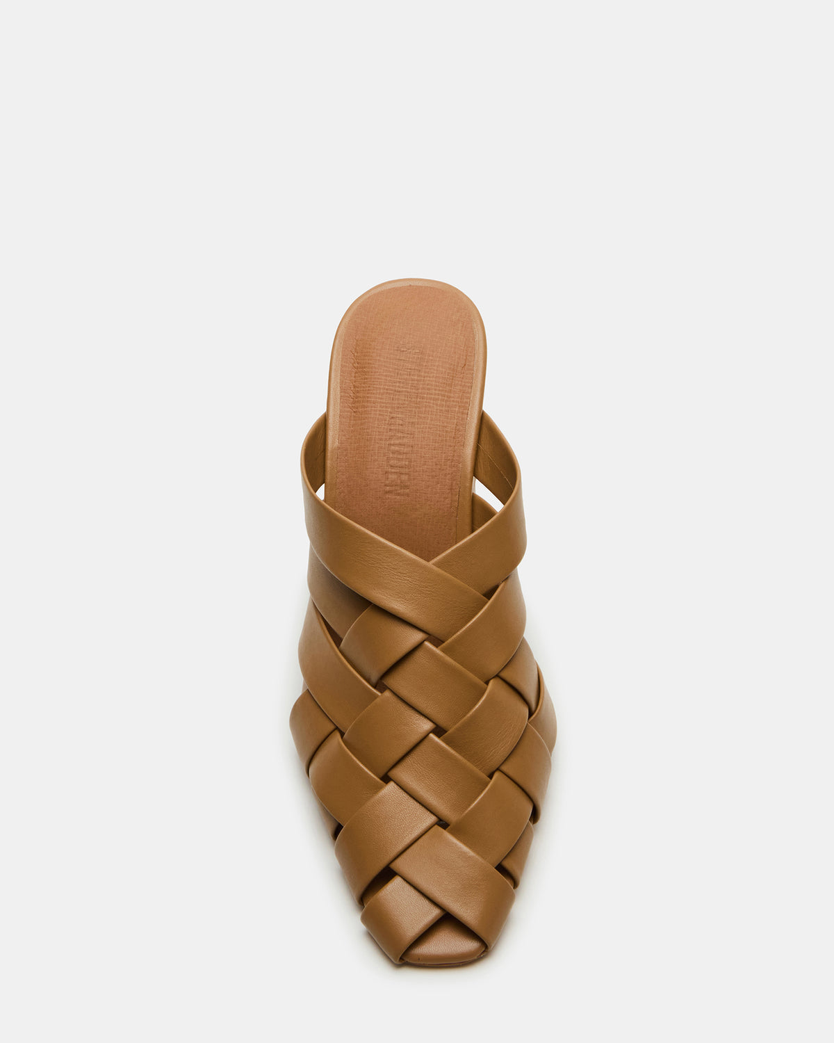 Steve Madden NAKITA Natural Square-Toe Woven Mule Women's Heel