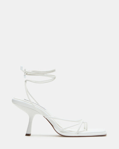 Steve Madden JOLENE White Strappy Lace-Up Heel | Women's Heels