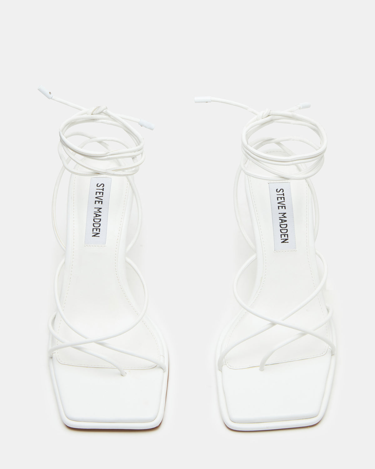 Steve Madden JOLENE White Strappy Lace-Up Heel | Women's Heels