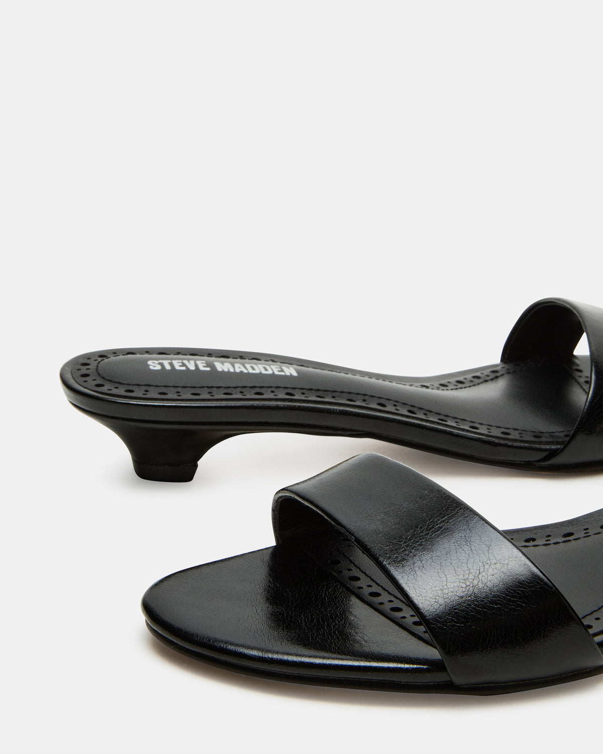 Steve Madden BERRY Black Women's Mule Kitten Heel