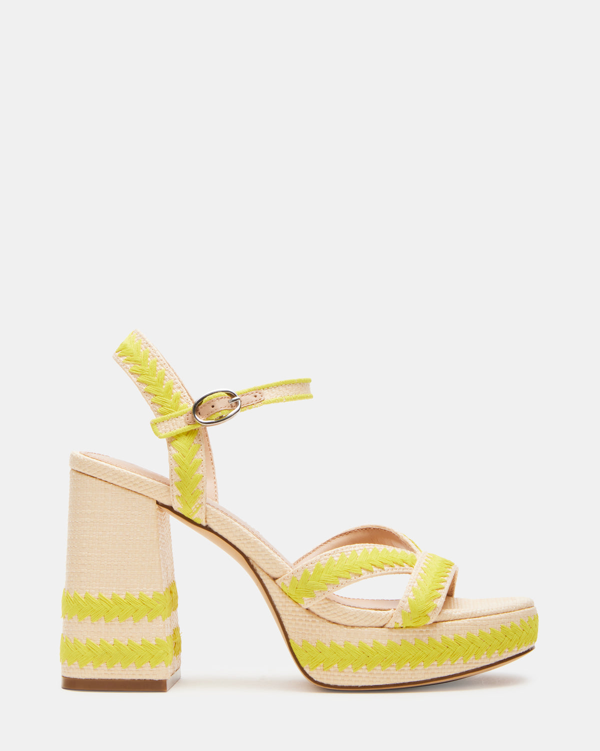 Steve Madden MIMOSA Yellow Women's Platform Block Heel