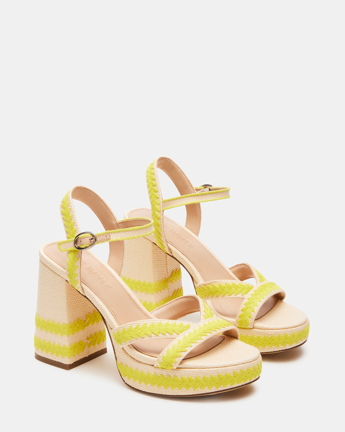 Steve Madden MIMOSA Yellow Women's Platform Block Heel