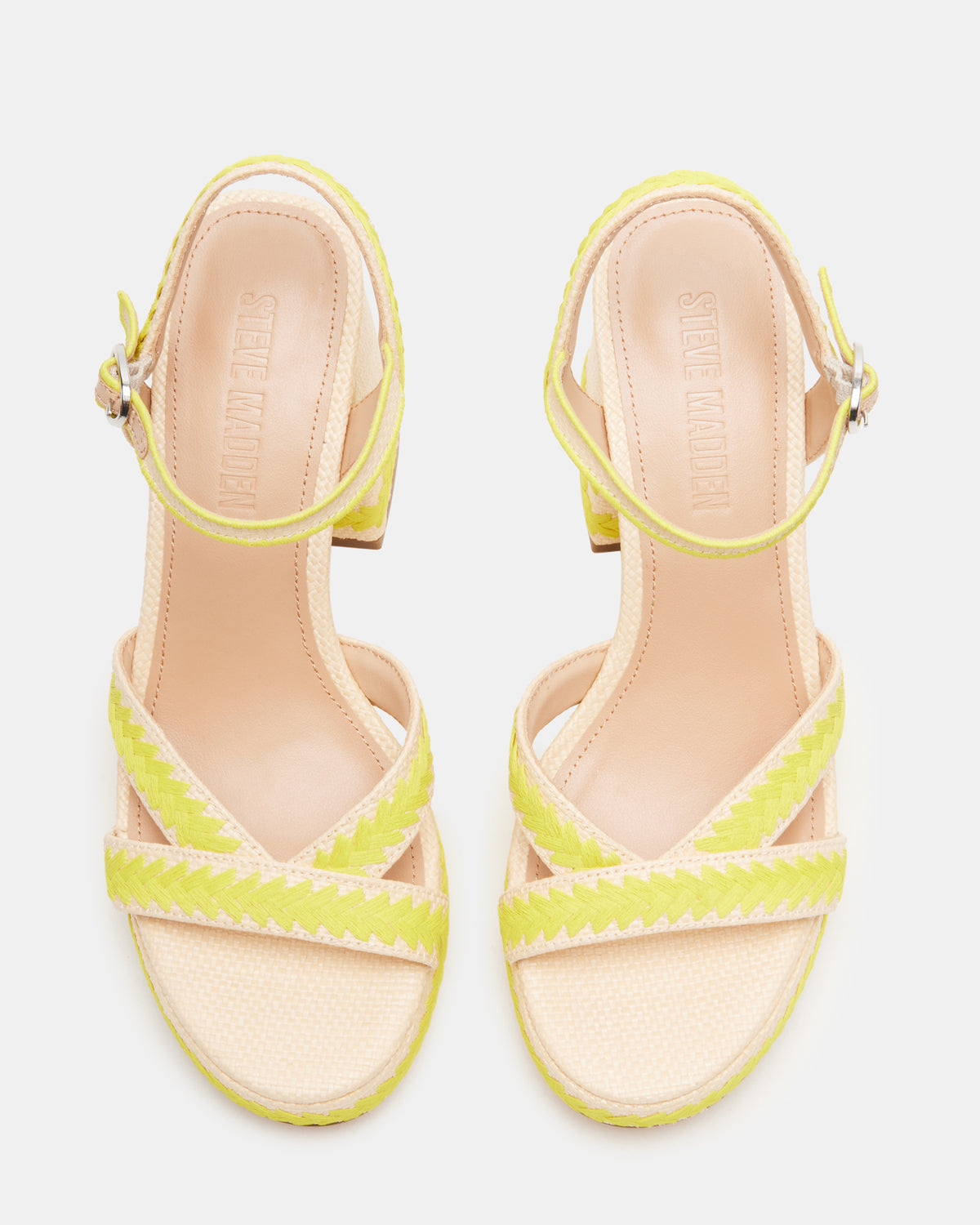 Steve Madden MIMOSA Yellow Women's Platform Block Heel