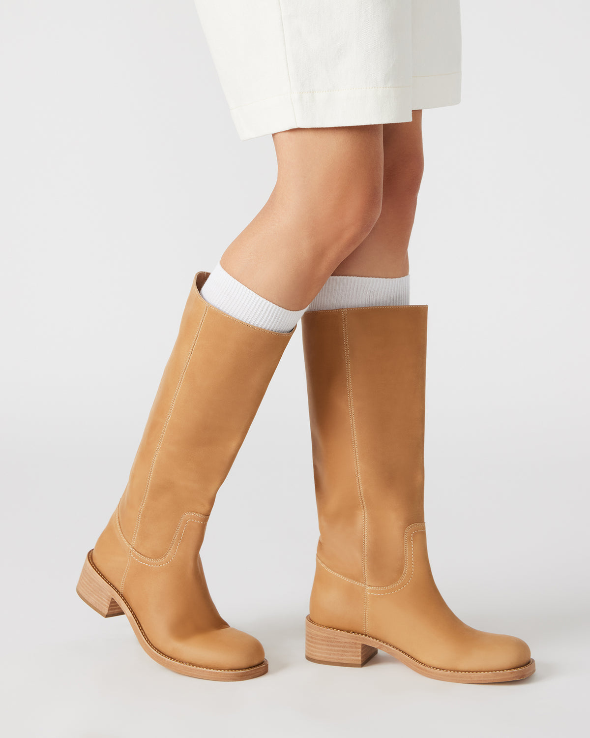 Steve Madden RIGGS Banana Leather Square-Toe Women's Boot