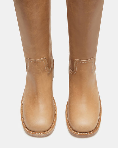 Steve Madden RIGGS Banana Leather Square-Toe Women's Boot