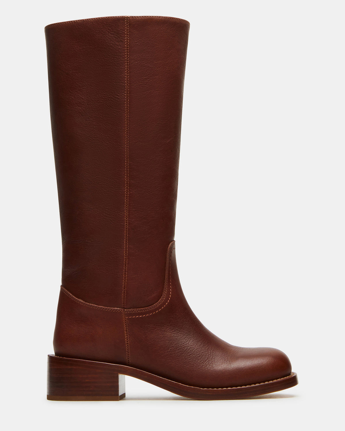 Steve Madden RIGGS Rust Leather Square-Toe Women's Boot