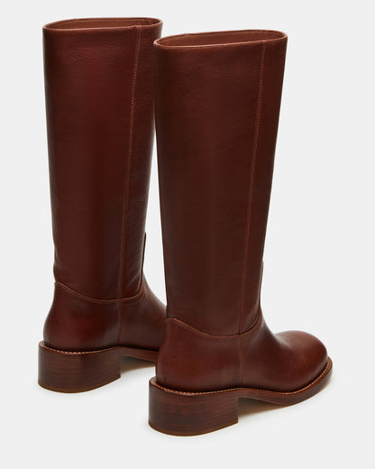 Steve Madden RIGGS Rust Leather Square-Toe Women's Boot