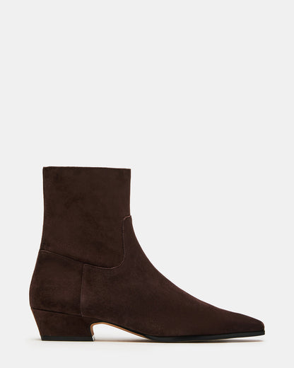 Steve Madden DUSTY Chocolate Brown Suede Women's Ankle Boot