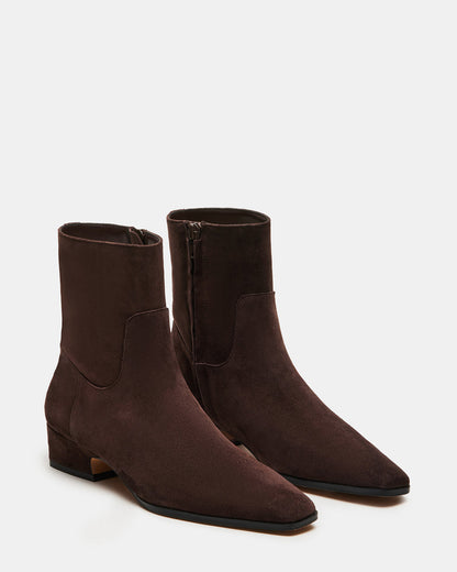 Steve Madden DUSTY Chocolate Brown Suede Women's Ankle Boot