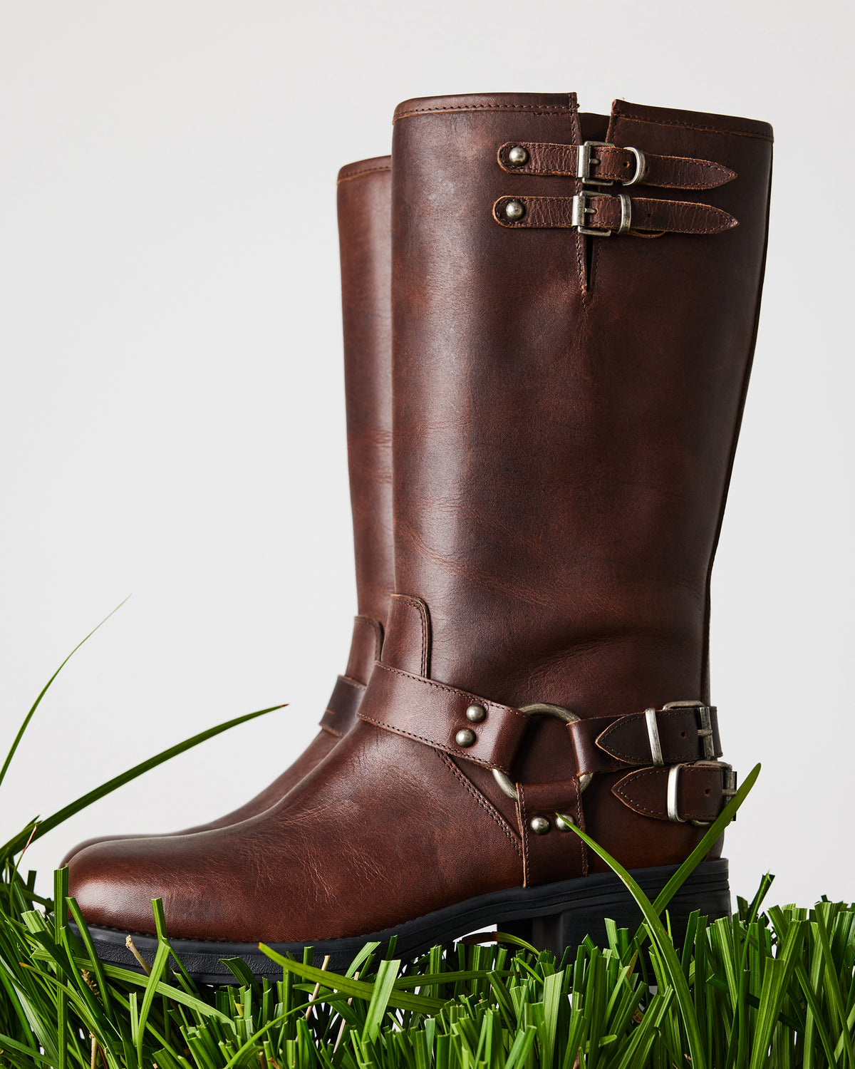 Steve Madden ASTOR Brown Leather Knee-High Boot | Women's Boots