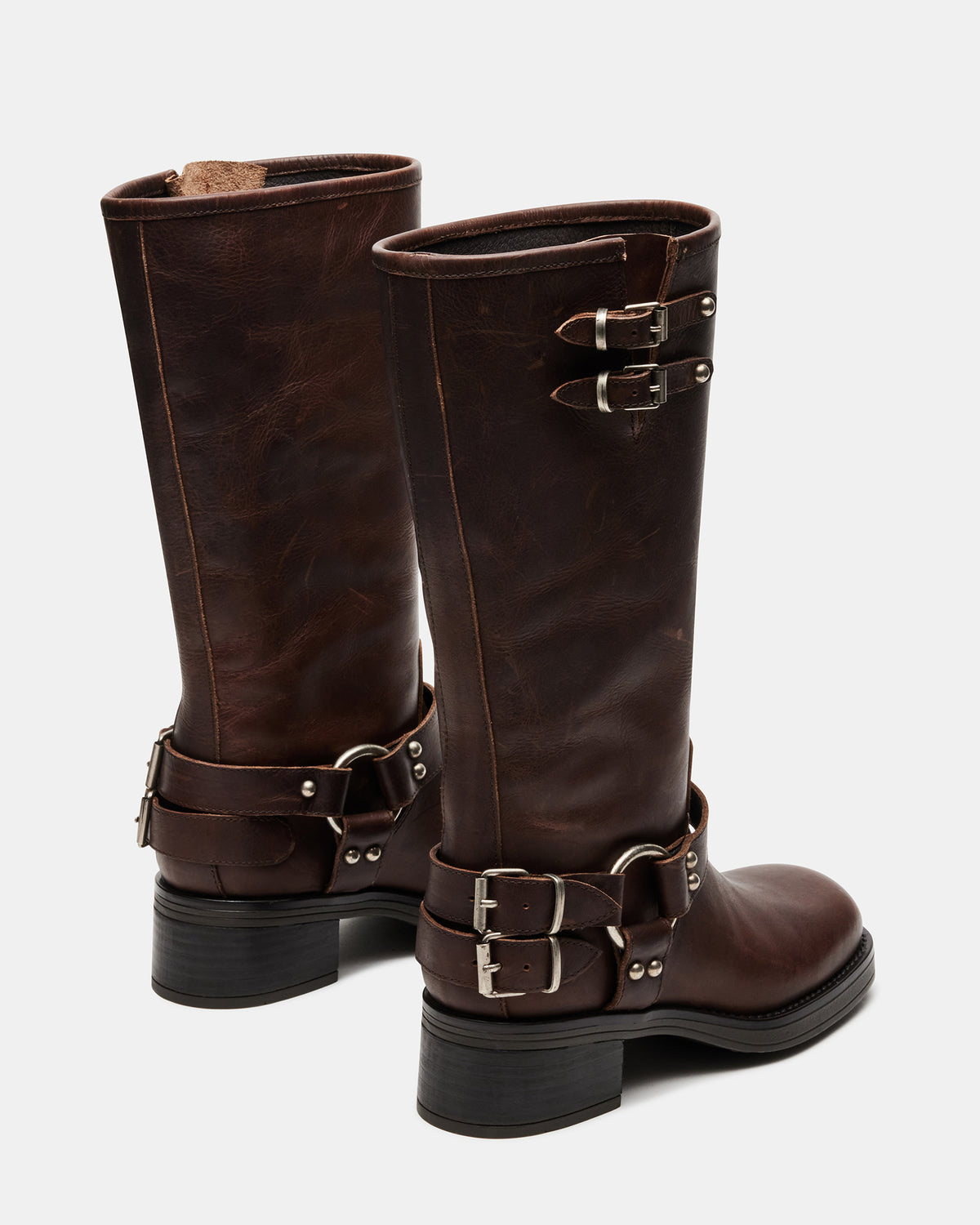 Steve Madden ASTOR Brown Leather Knee-High Boot | Women's Boots