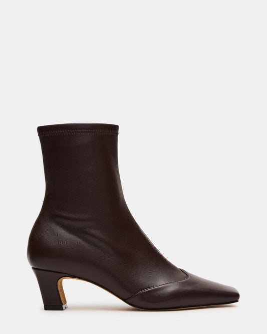 Steve Madden JETER Brown Square-Toe Women's Ankle Boot