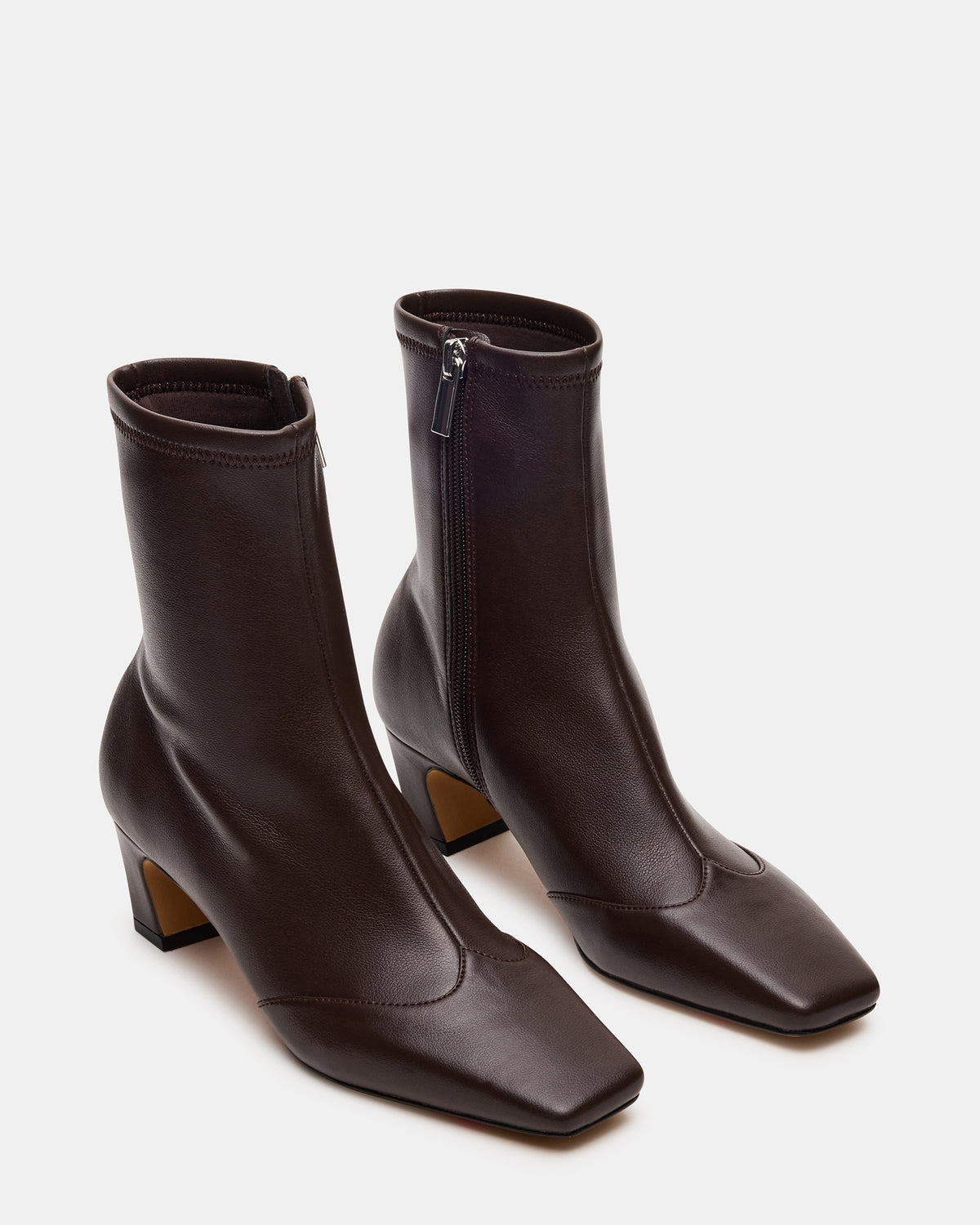 Steve Madden JETER Brown Square-Toe Women's Ankle Boot