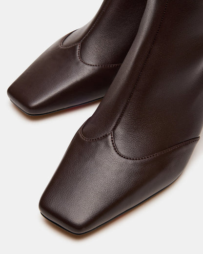 Steve Madden JETER Brown Square-Toe Women's Ankle Boot