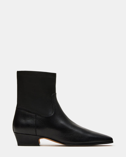 Steve Madden DUSTY Black Leather Women's Ankle Boot