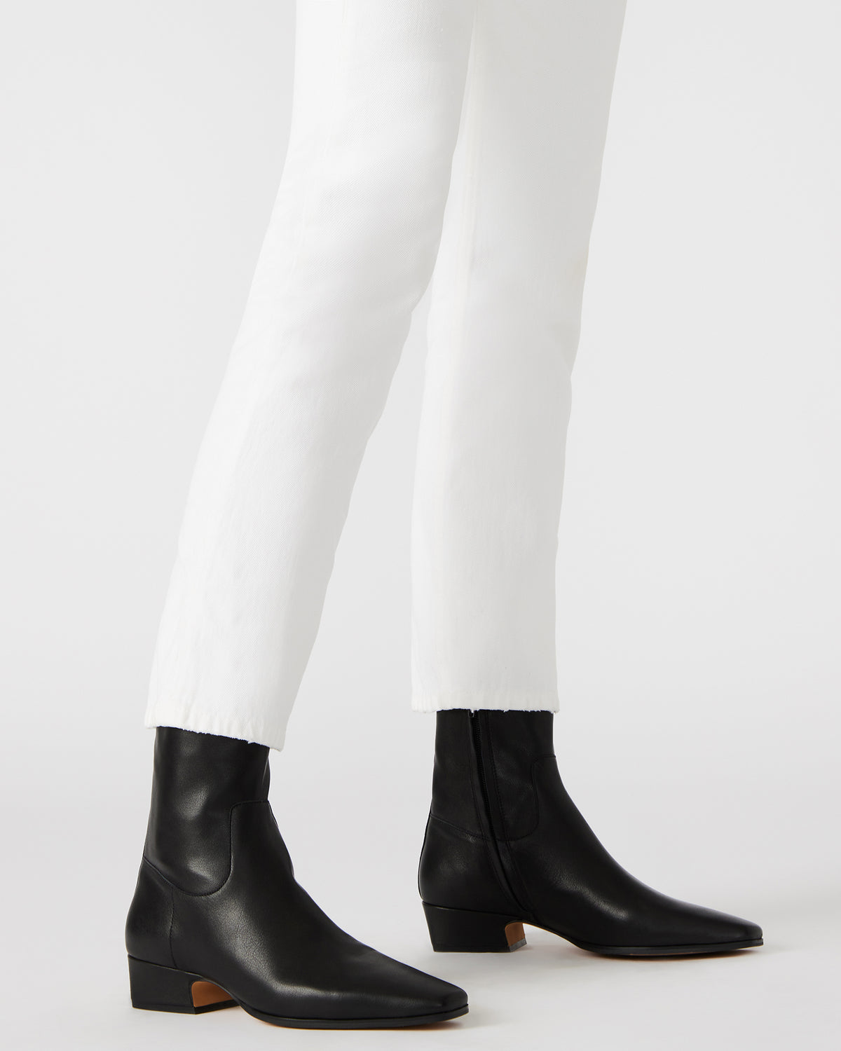 Steve Madden DUSTY Black Leather Women's Ankle Boot