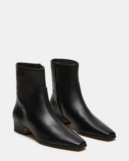 Steve Madden DUSTY Black Leather Women's Ankle Boot