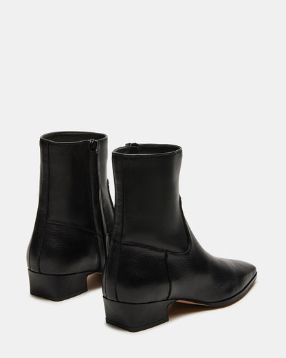 Steve Madden DUSTY Black Leather Women's Ankle Boot