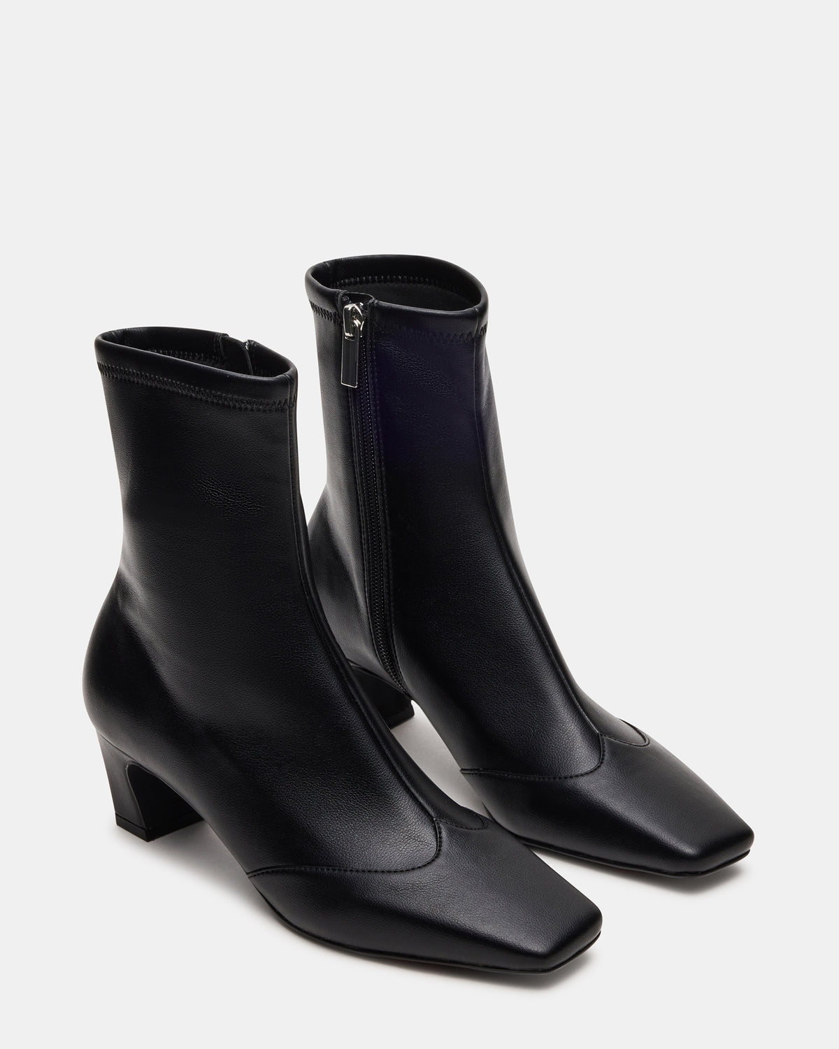 Steve Madden JETER Black Square-Toe Women's Ankle Boot