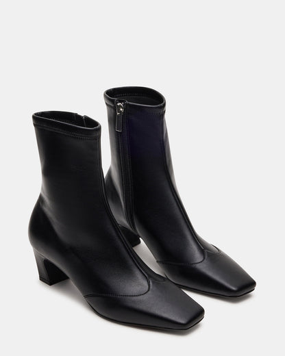 Steve Madden JETER Black Square-Toe Women's Ankle Boot