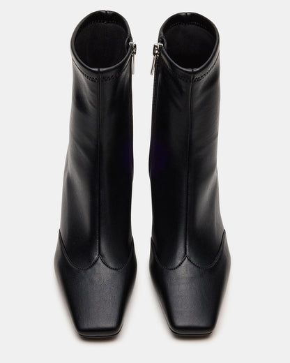 Steve Madden JETER Black Square-Toe Women's Ankle Boot