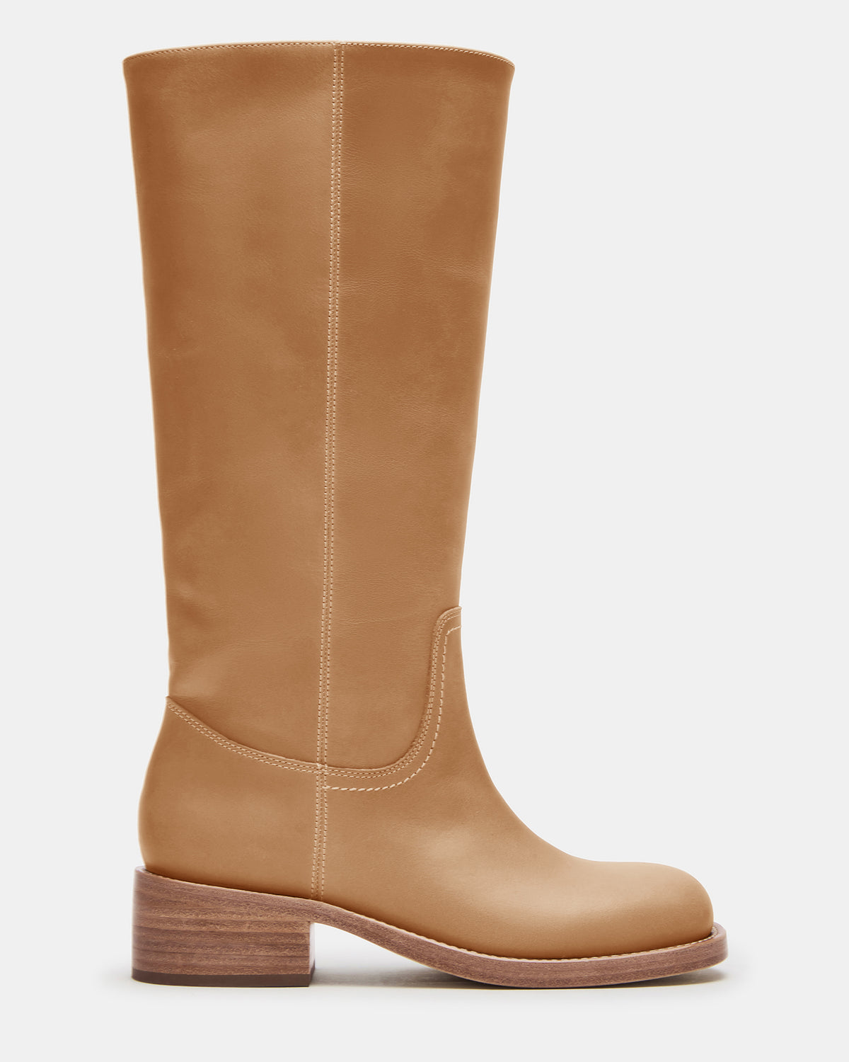 Steve Madden RIGGS Banana Leather Wide Calf Square-Toe Women's Boot