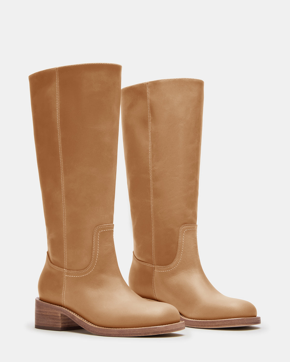 Steve Madden RIGGS Banana Leather Wide Calf Square-Toe Women's Boot