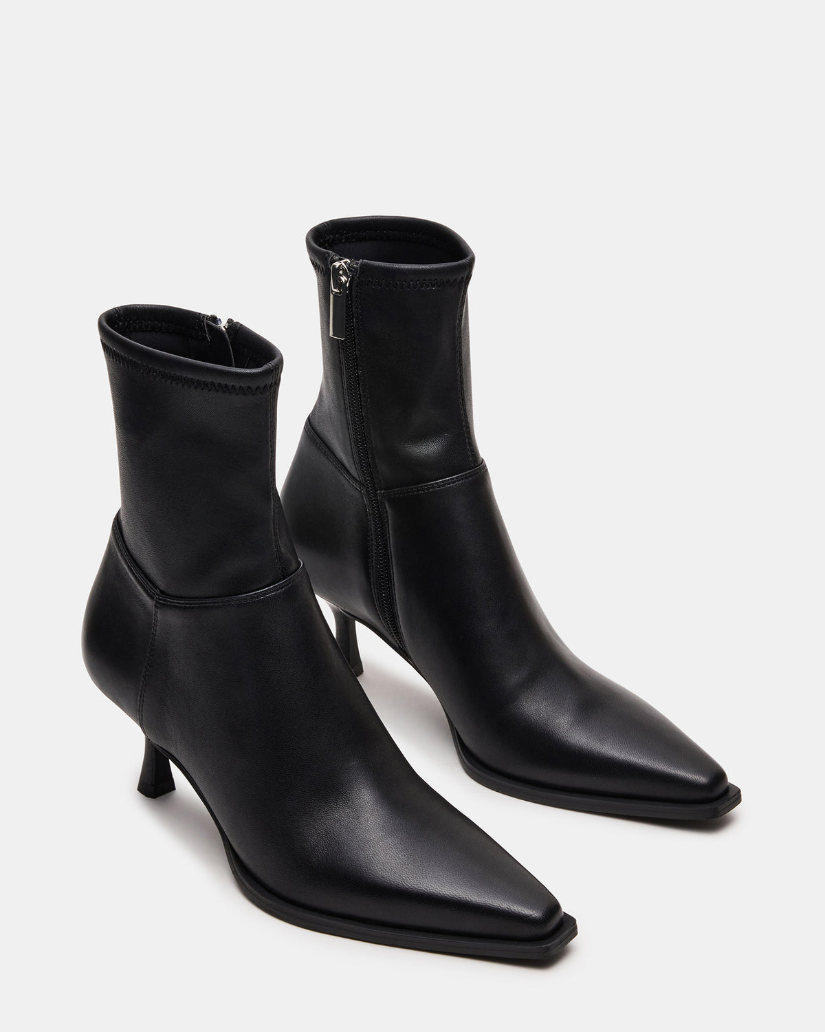 Steve Madden STASIA Black Pointed-Toe Kitten Heel Women's Ankle Boot