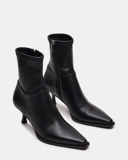 Steve Madden STASIA Black Pointed-Toe Kitten Heel Women's Ankle Boot