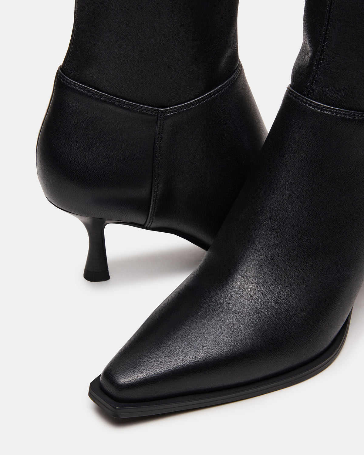 Steve Madden STASIA Black Pointed-Toe Kitten Heel Women's Ankle Boot