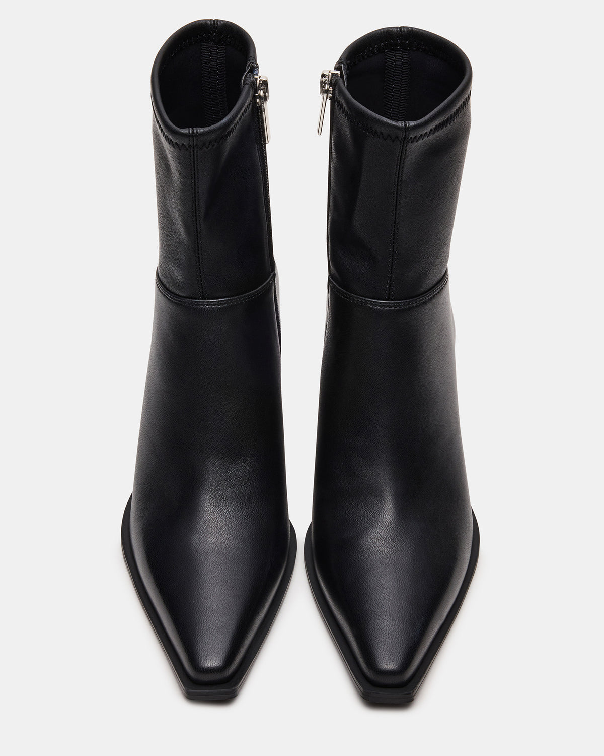 Steve Madden STASIA Black Pointed-Toe Kitten Heel Women's Ankle Boot