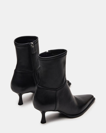 Steve Madden STASIA Black Pointed-Toe Kitten Heel Women's Ankle Boot