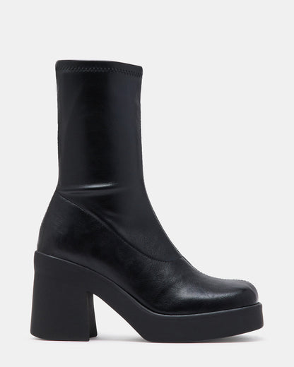 Steve Madden KLAYTON Black Platform Ankle Boot | Women's Booties