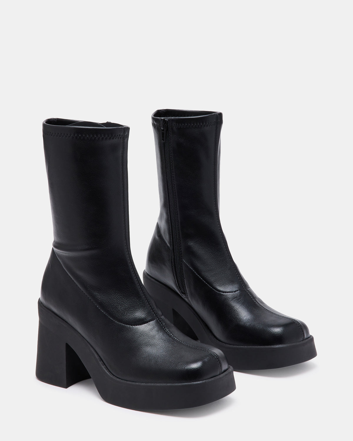 Steve Madden KLAYTON Black Platform Ankle Boot | Women's Booties