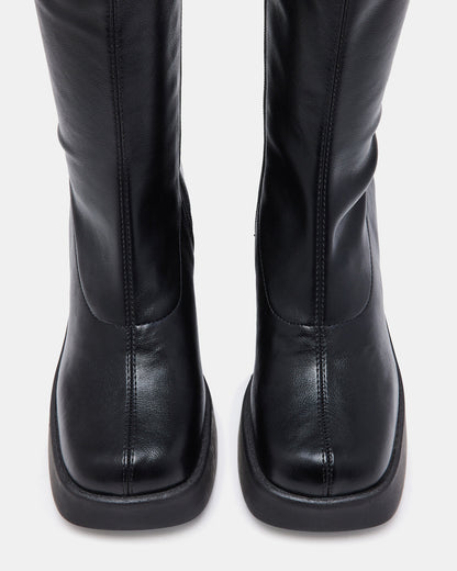 Steve Madden KLAYTON Black Platform Ankle Boot | Women's Booties