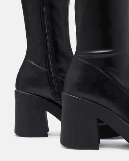 Steve Madden KLAYTON Black Platform Ankle Boot | Women's Booties