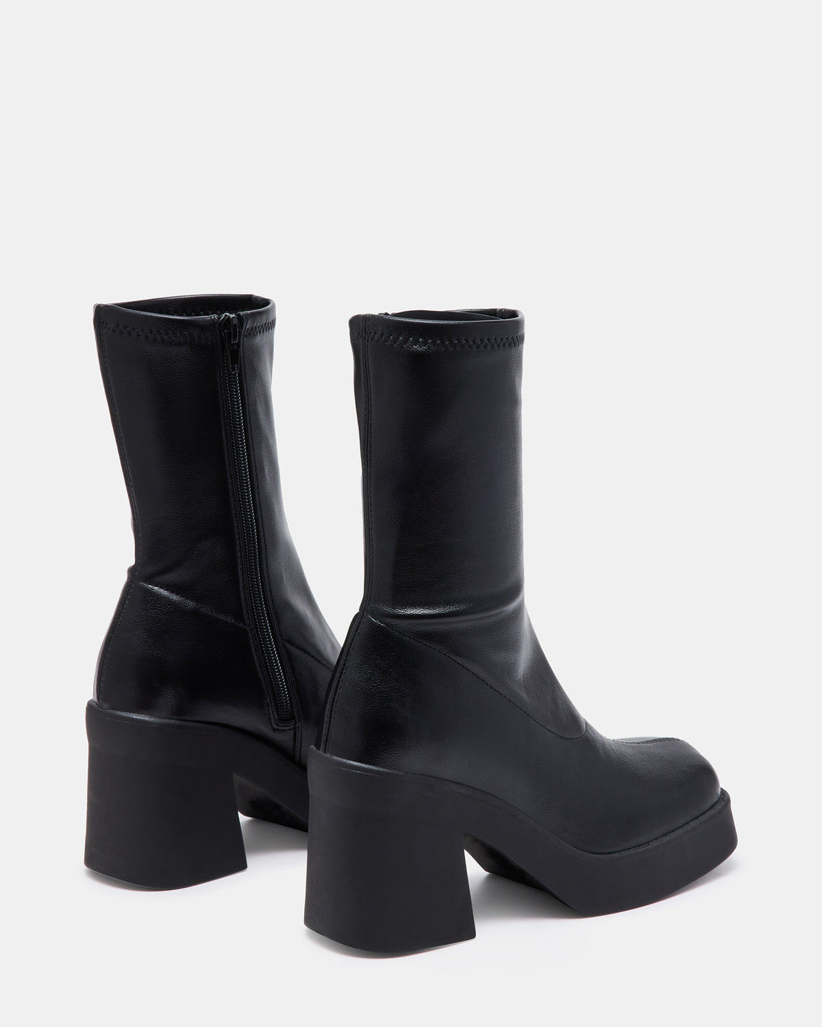 Steve Madden KLAYTON Black Platform Ankle Boot | Women's Booties