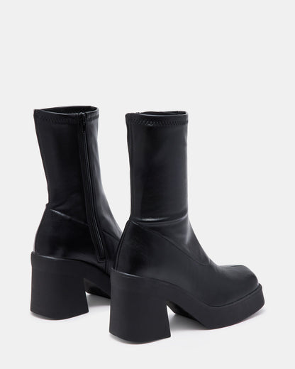 Steve Madden KLAYTON Black Platform Ankle Boot | Women's Booties