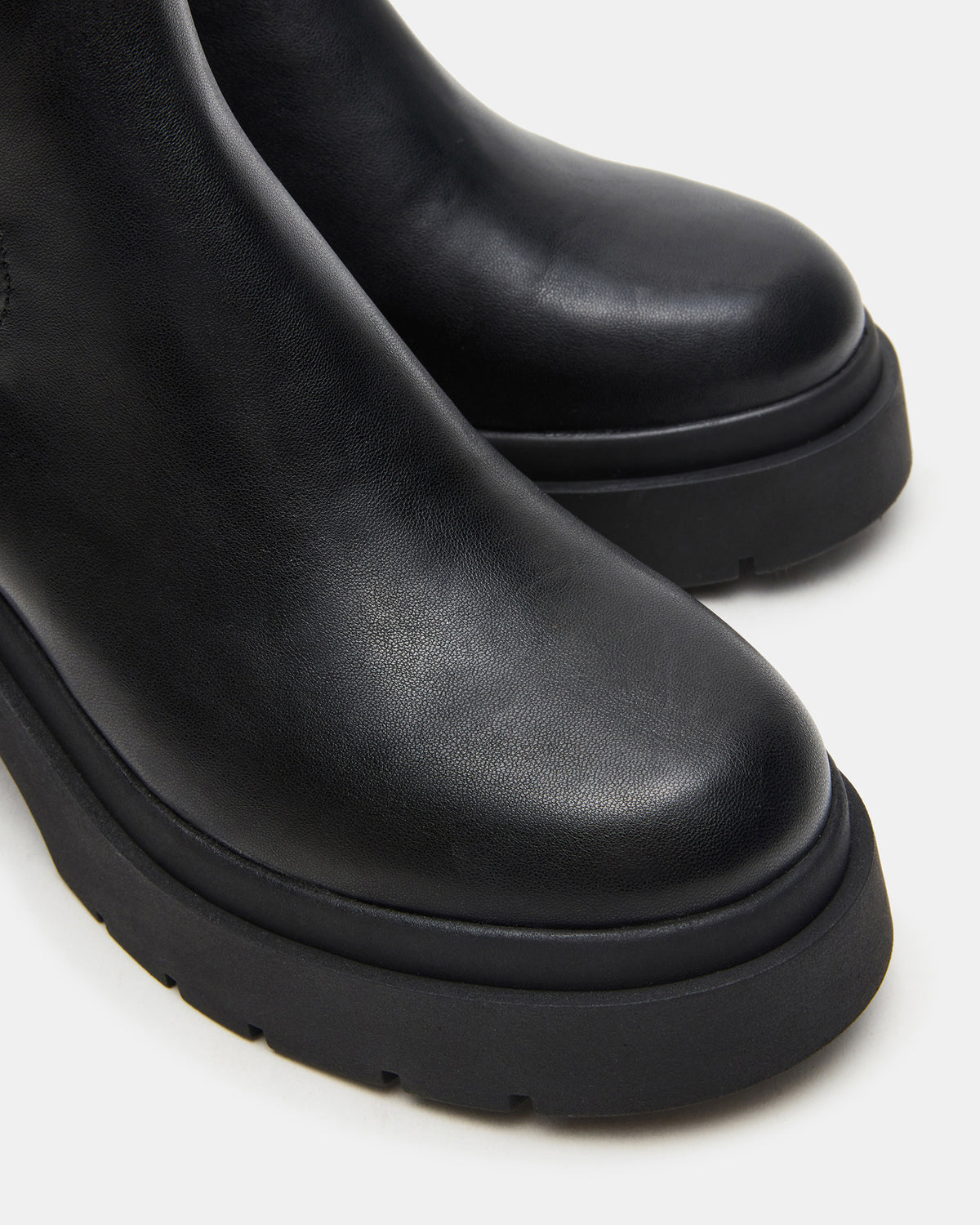 Steve Madden KOA Black Lug Sole Chelsea Women's Ankle Boot