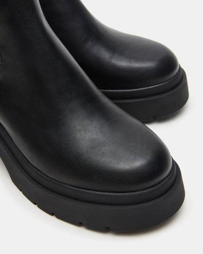Steve Madden KOA Black Lug Sole Chelsea Women's Ankle Boot