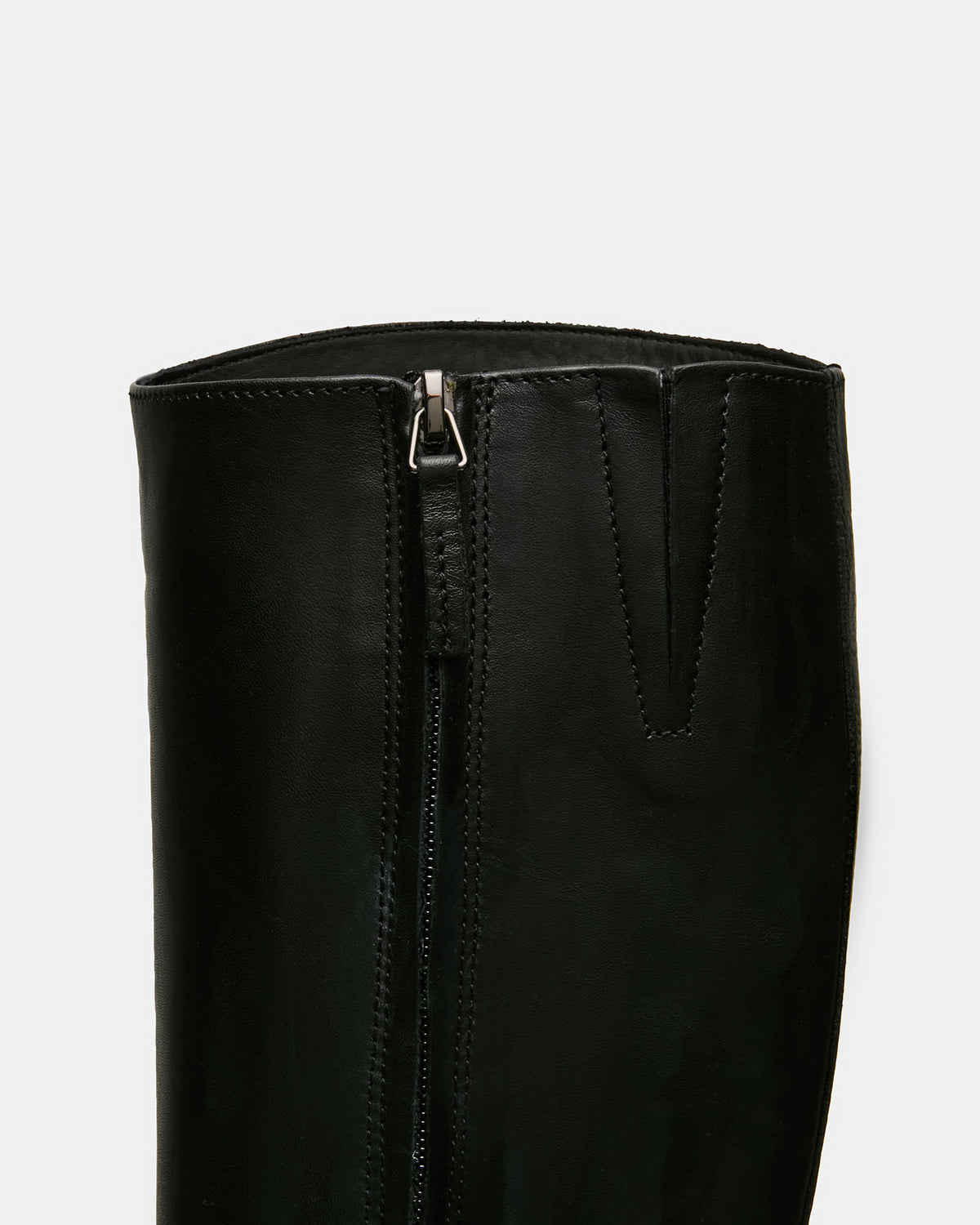Steve Madden BELMONT Black Leather Knee-High Women's Riding Boot